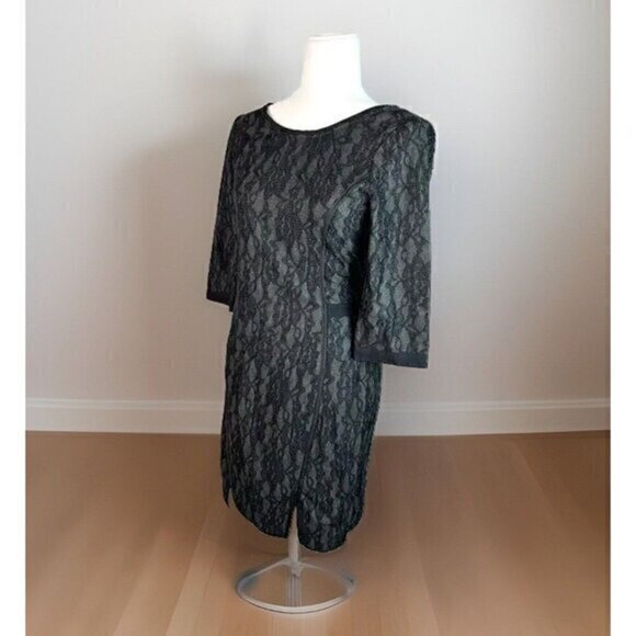 Sea NY Dresses & Skirts - Sea New York Black Lace Mini Shift Dress Size 2 NWT Cocktail Party Elegant Knee